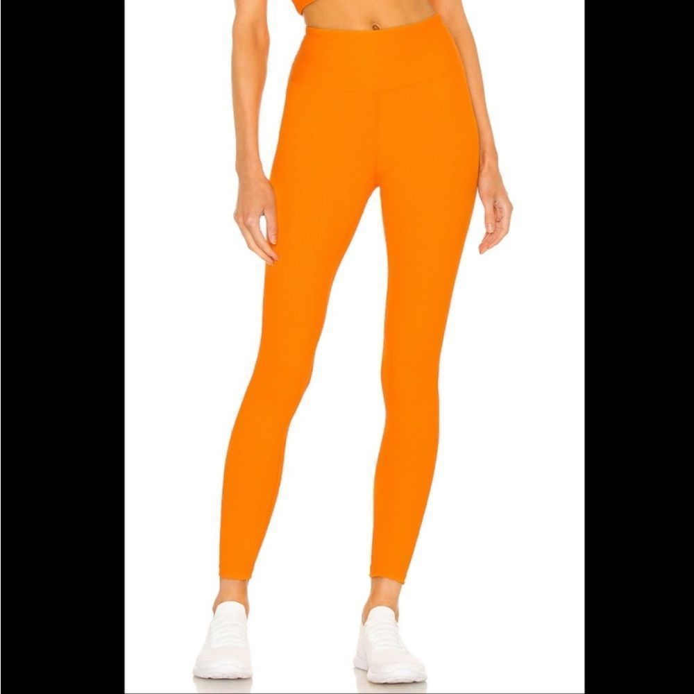 Year of Ours High High Ribbed Leggings in Orange Women’s Size XS